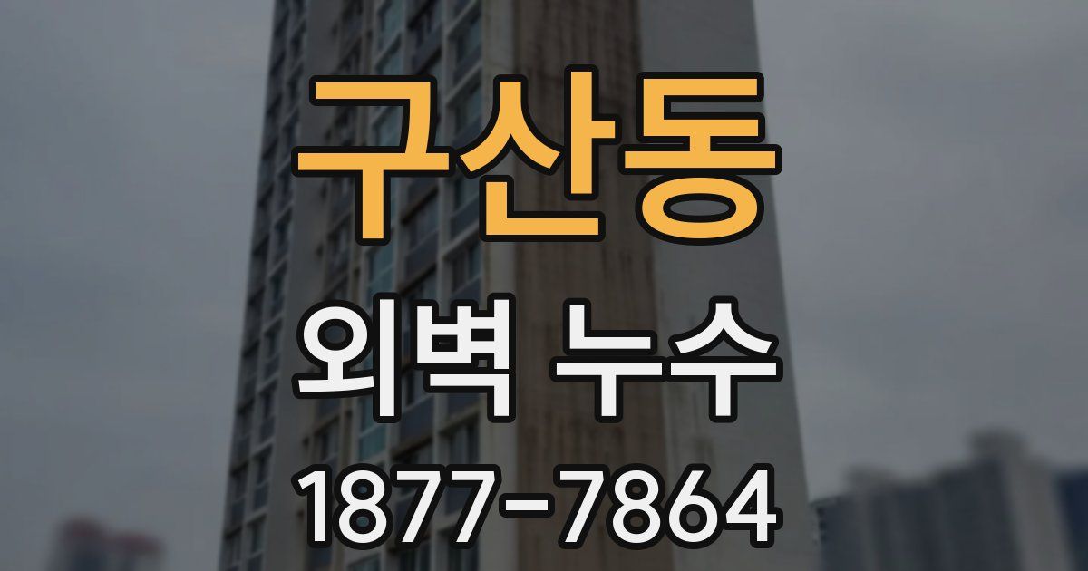 구산동 외벽 누수