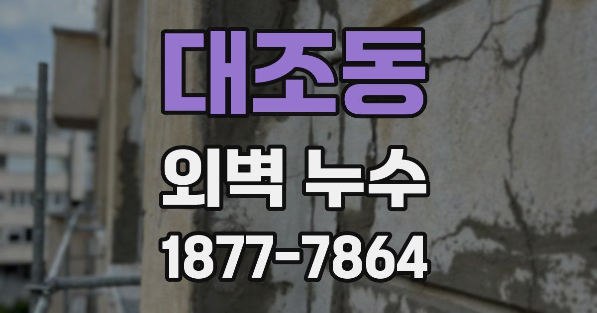 대조동 외벽 누수