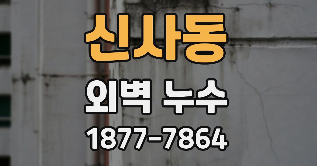 신사동 외벽 누수