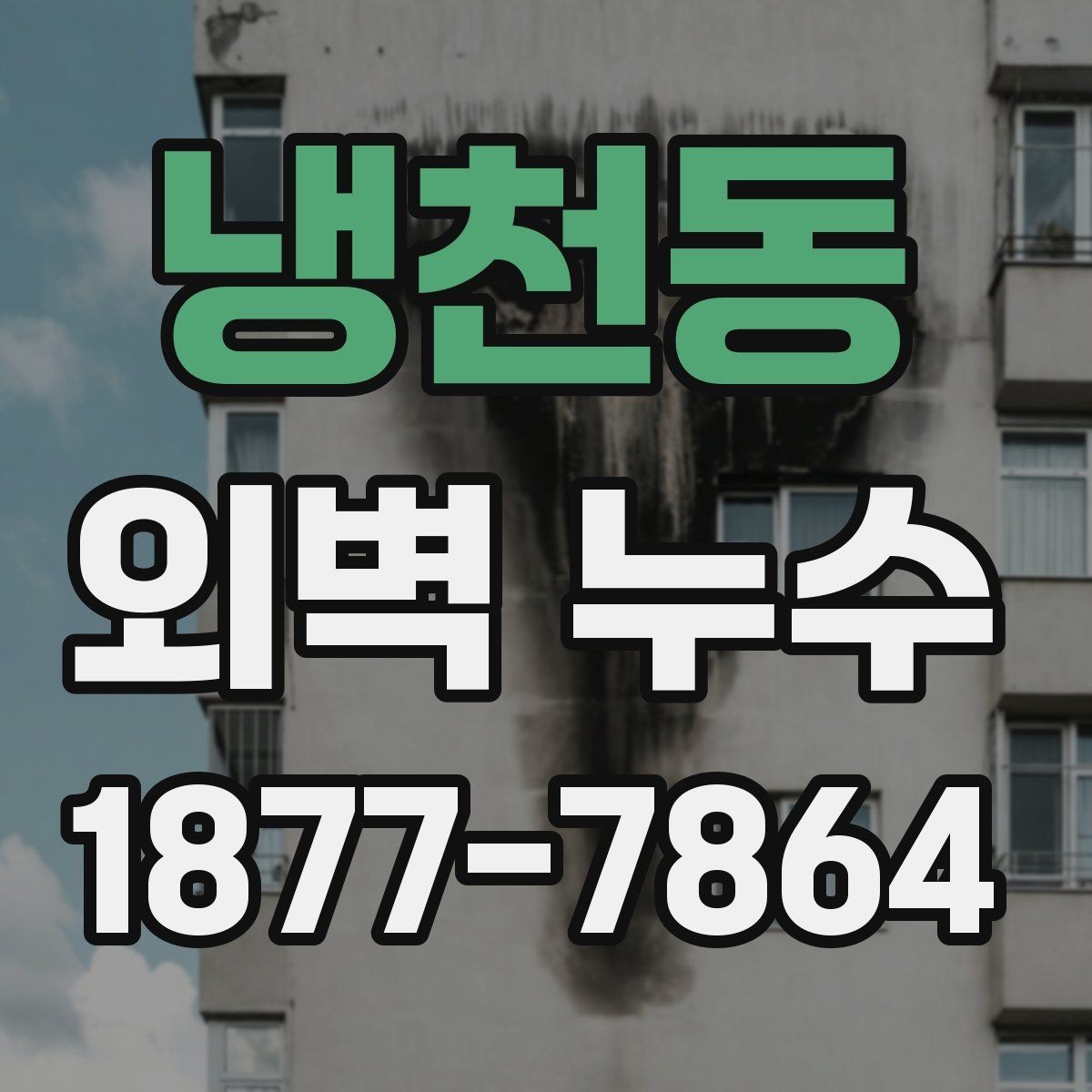 냉천동 외벽 누수 보수 전 사진으로 남겨둘 부분