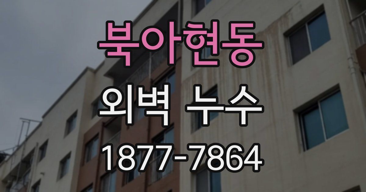 북아현동 외벽 누수