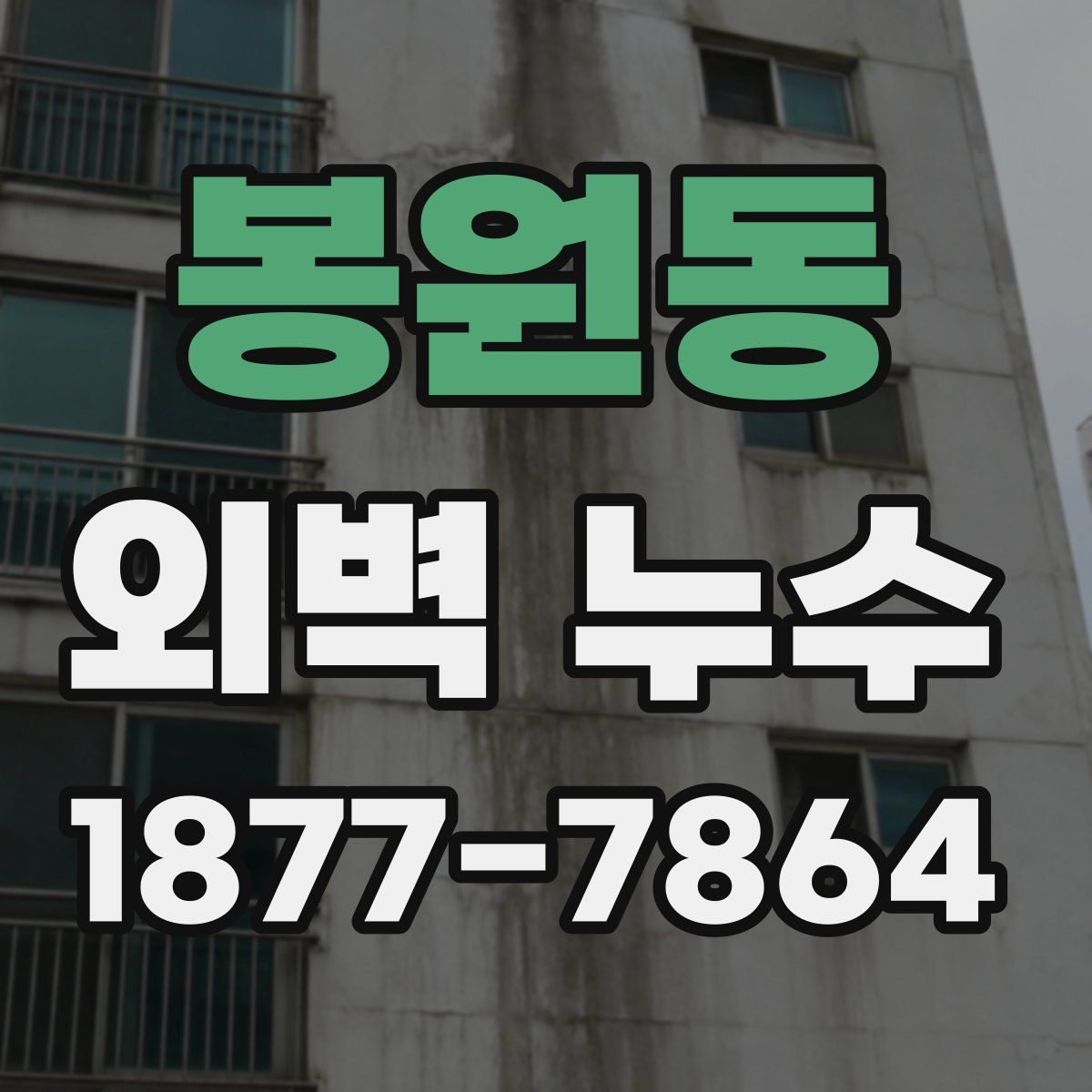 봉원동 외벽 누수
