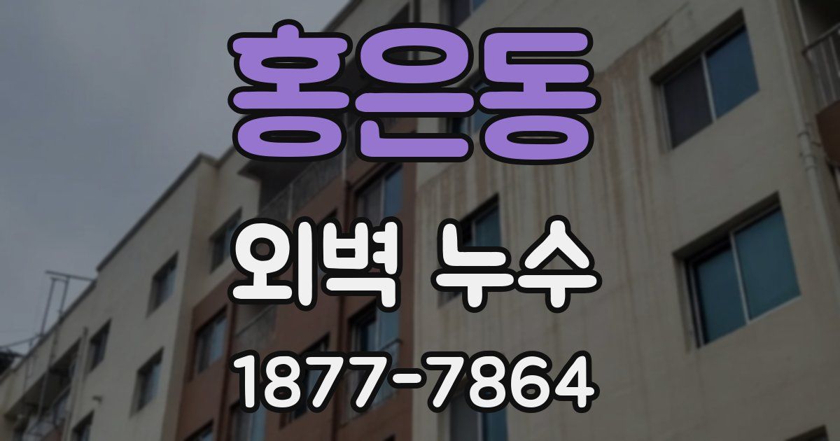 홍은동 외벽 누수