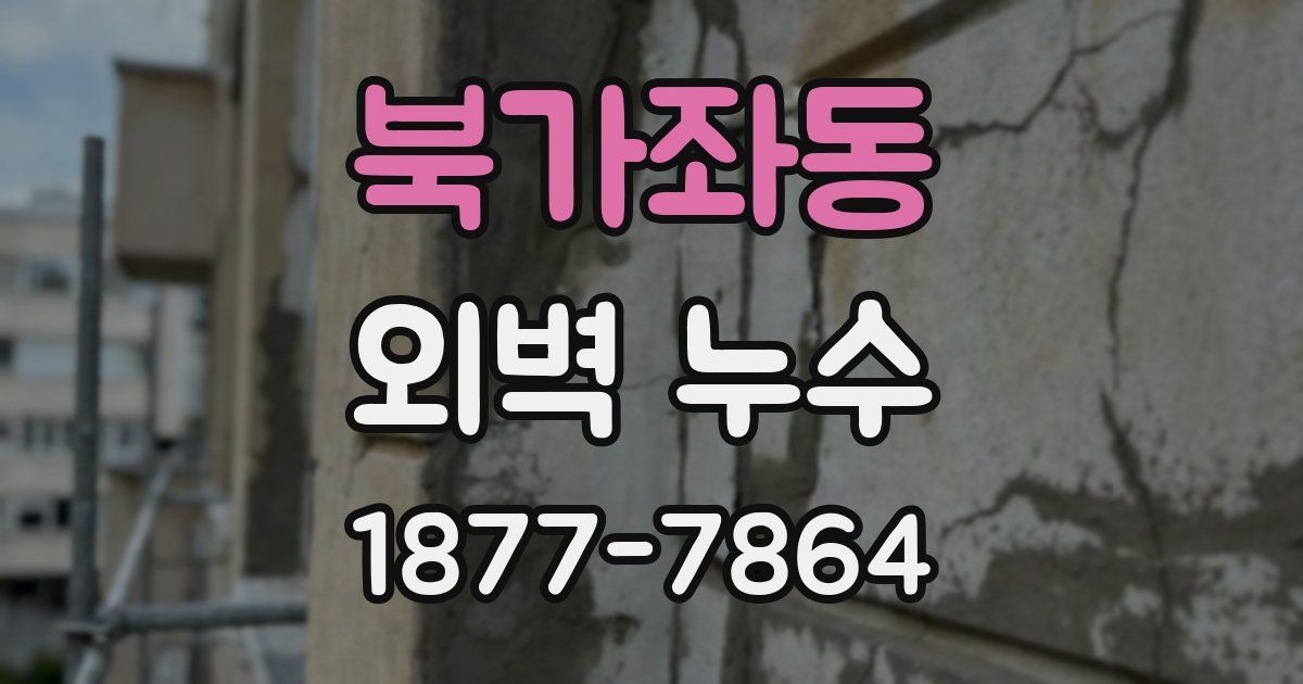북가좌동 외벽 누수