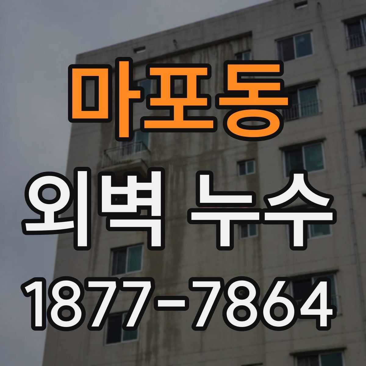 마포동 외벽 누수
