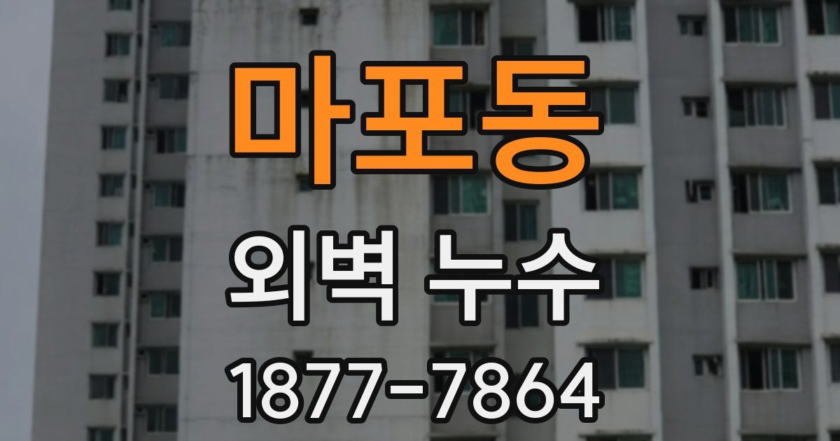 마포동 외벽 누수