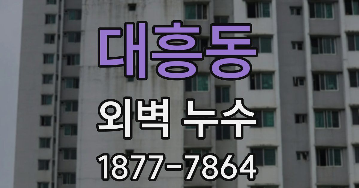 대흥동 외벽 누수
