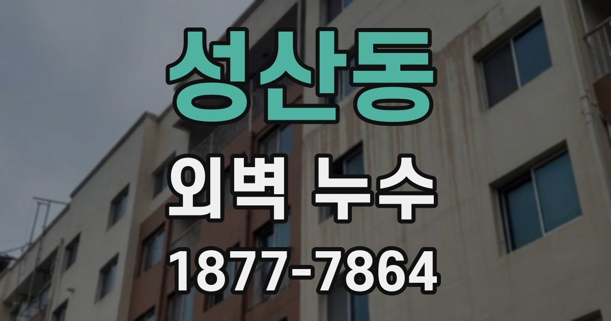 성산동 외벽 누수