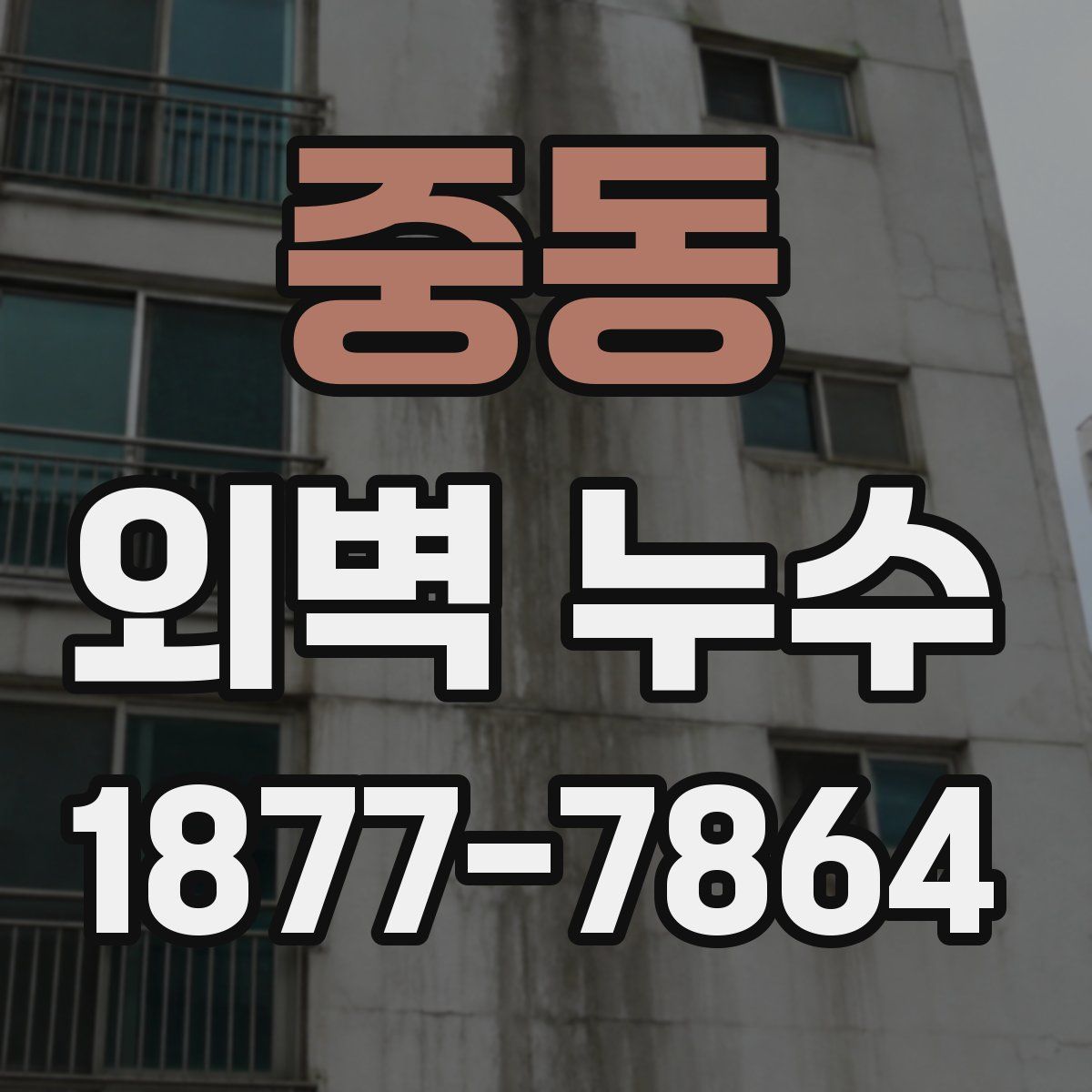 중동 외벽 누수