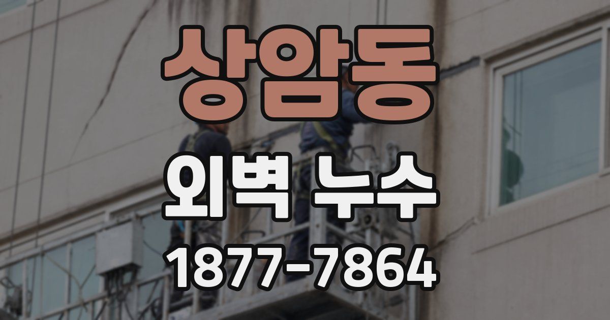 상암동 외벽 누수