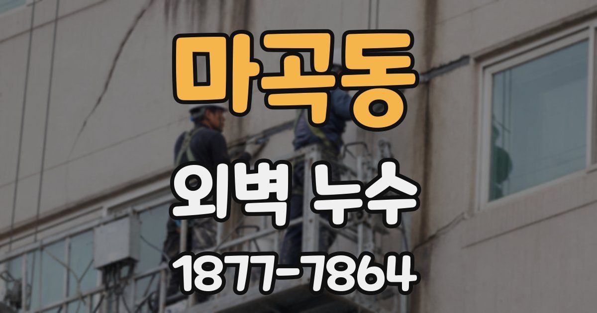 마곡동 외벽 누수