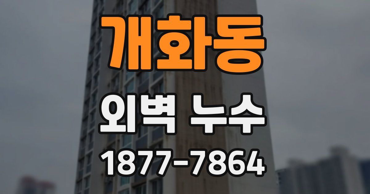 개화동 외벽 누수