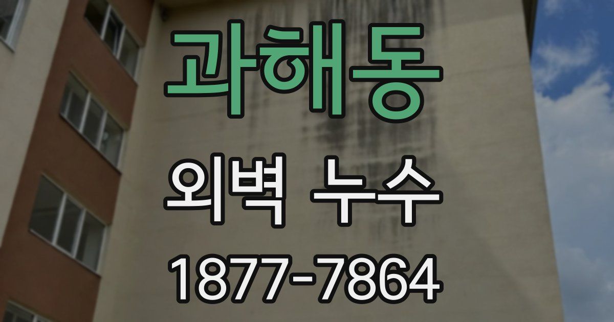 과해동 외벽 누수