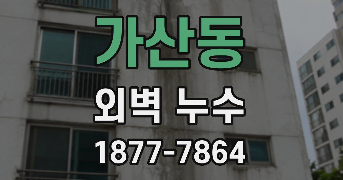 가산동 외벽 누수