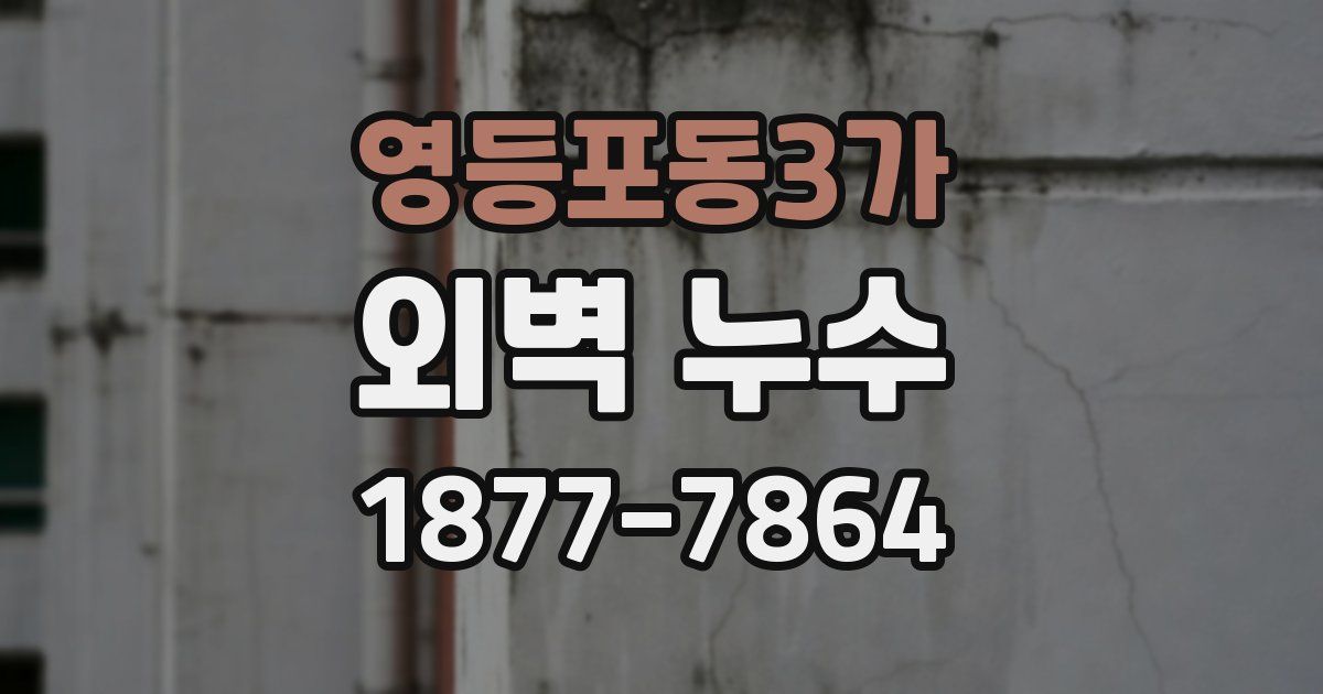 영등포동3가 외벽 누수