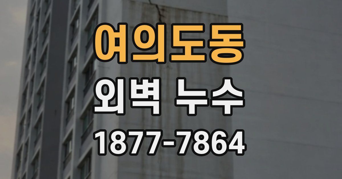 여의도동 외벽 누수