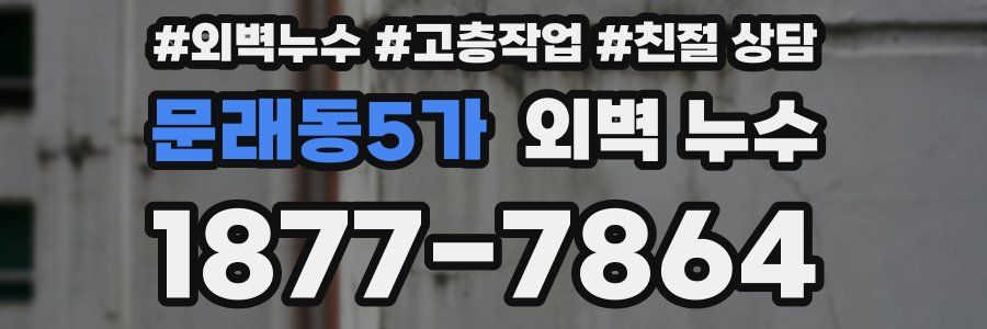 문래동5가 외벽 누수