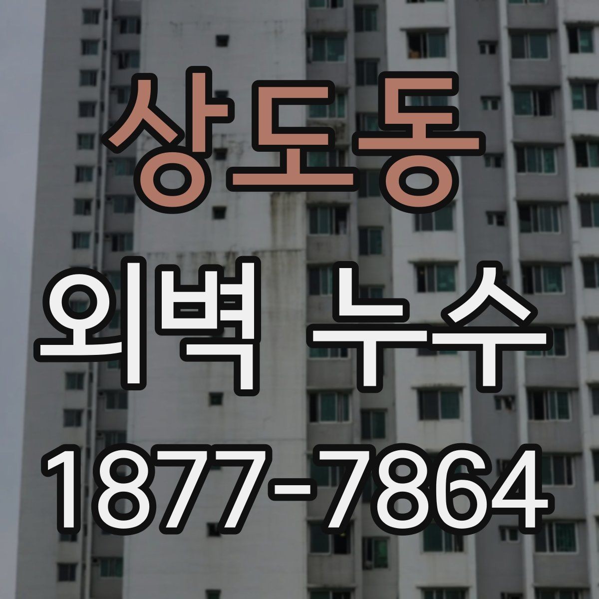 상도동 외벽 누수 공사 전 현장 사진이 필요한 이유