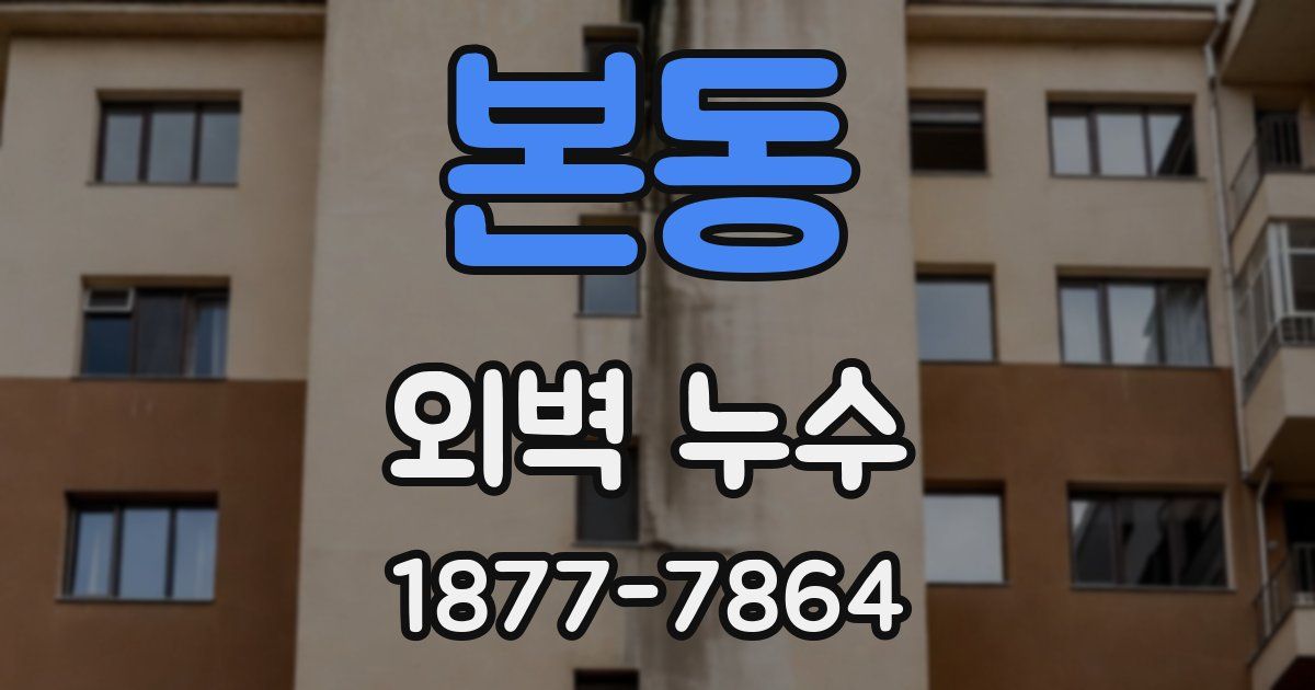 본동 외벽 누수