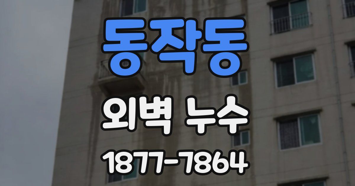 동작동 외벽 누수