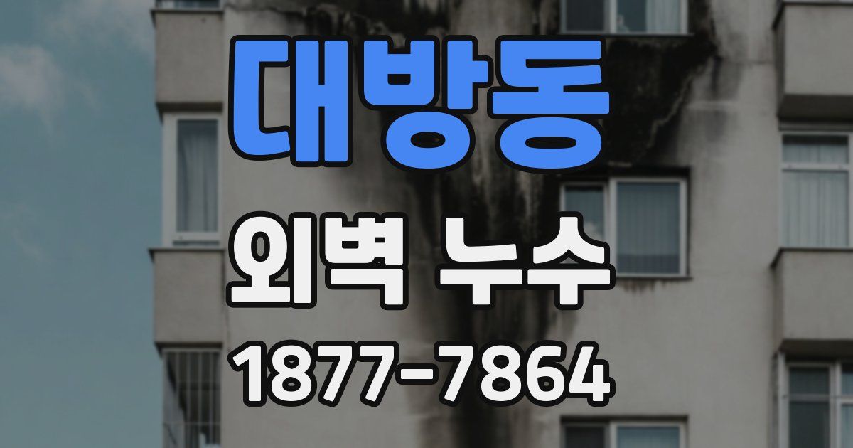 대방동 외벽 누수