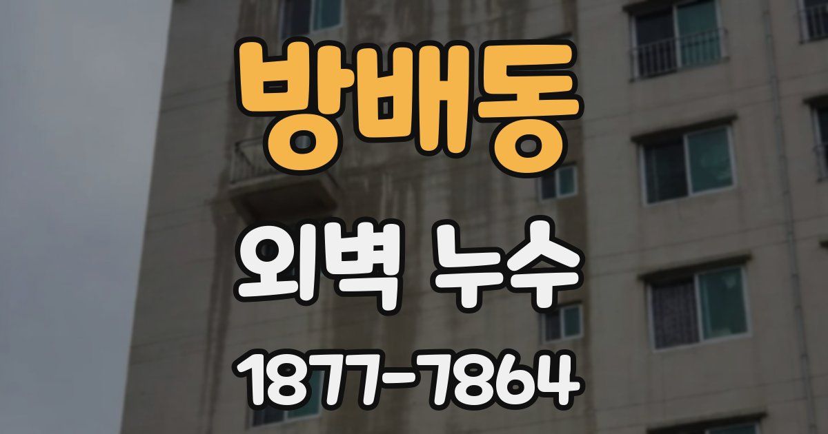 방배동 외벽 누수