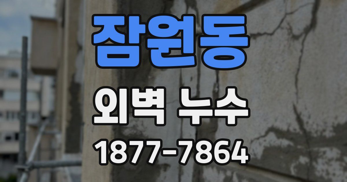 잠원동 외벽 누수