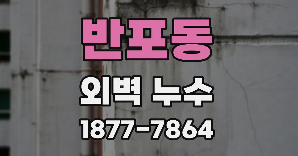 반포동 외벽 누수