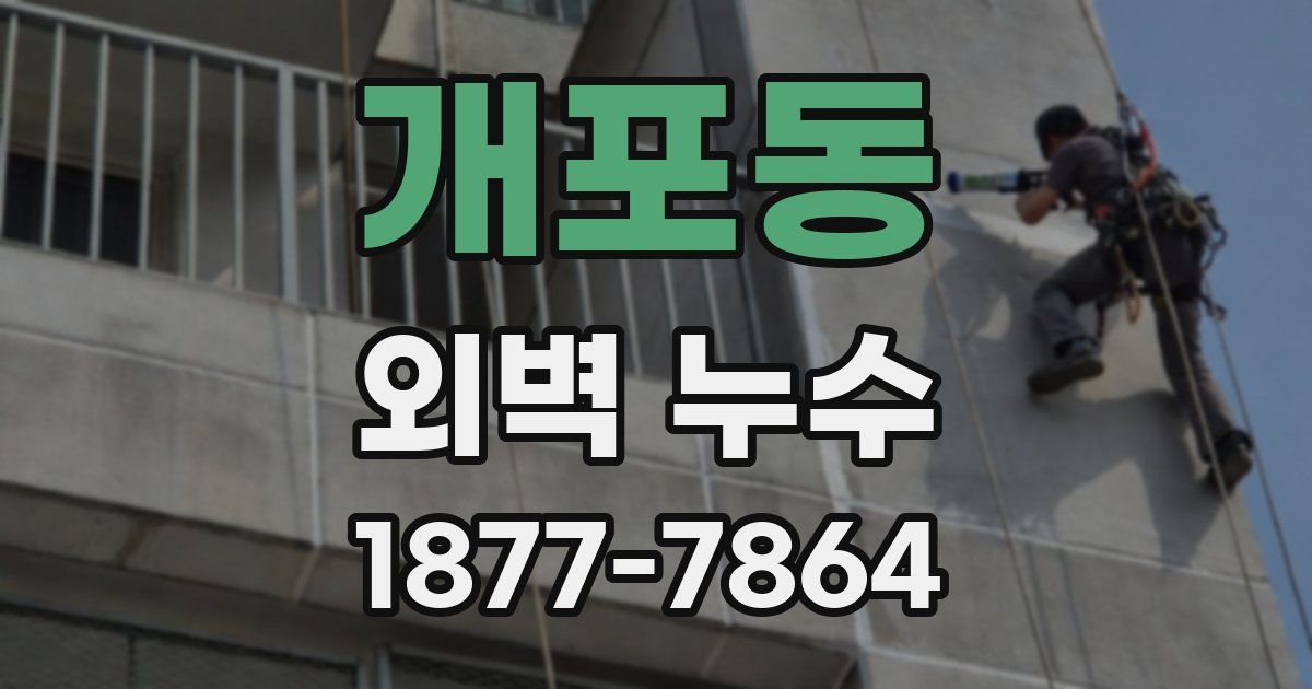 개포동 외벽 누수