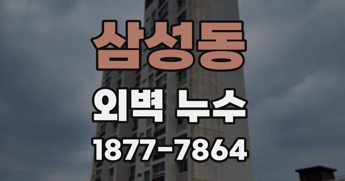 삼성동 외벽 누수