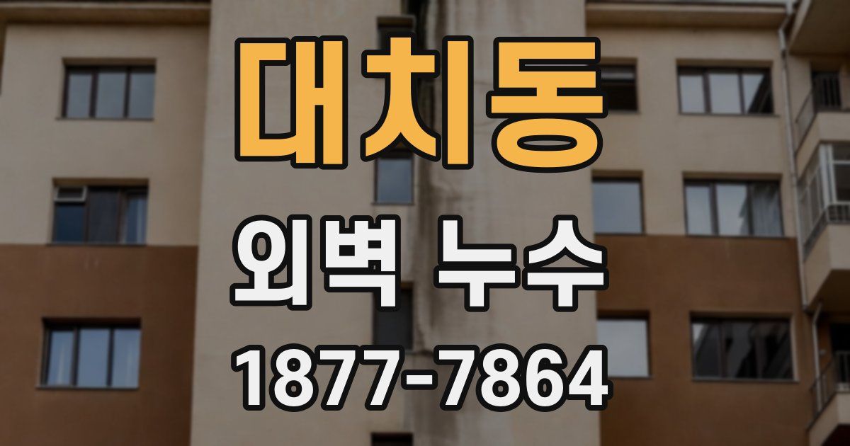 대치동 외벽 누수