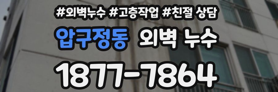 압구정동 외벽 누수