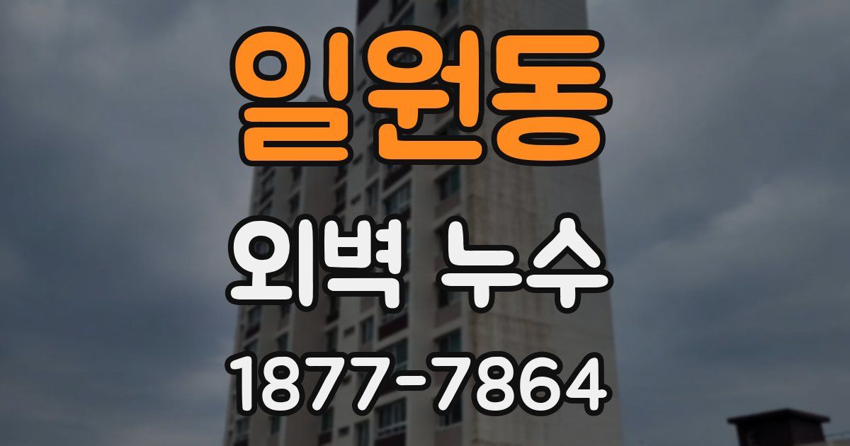 일원동 외벽 누수