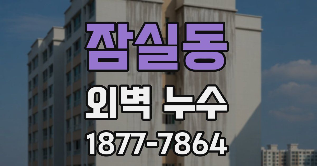 잠실동 외벽 누수