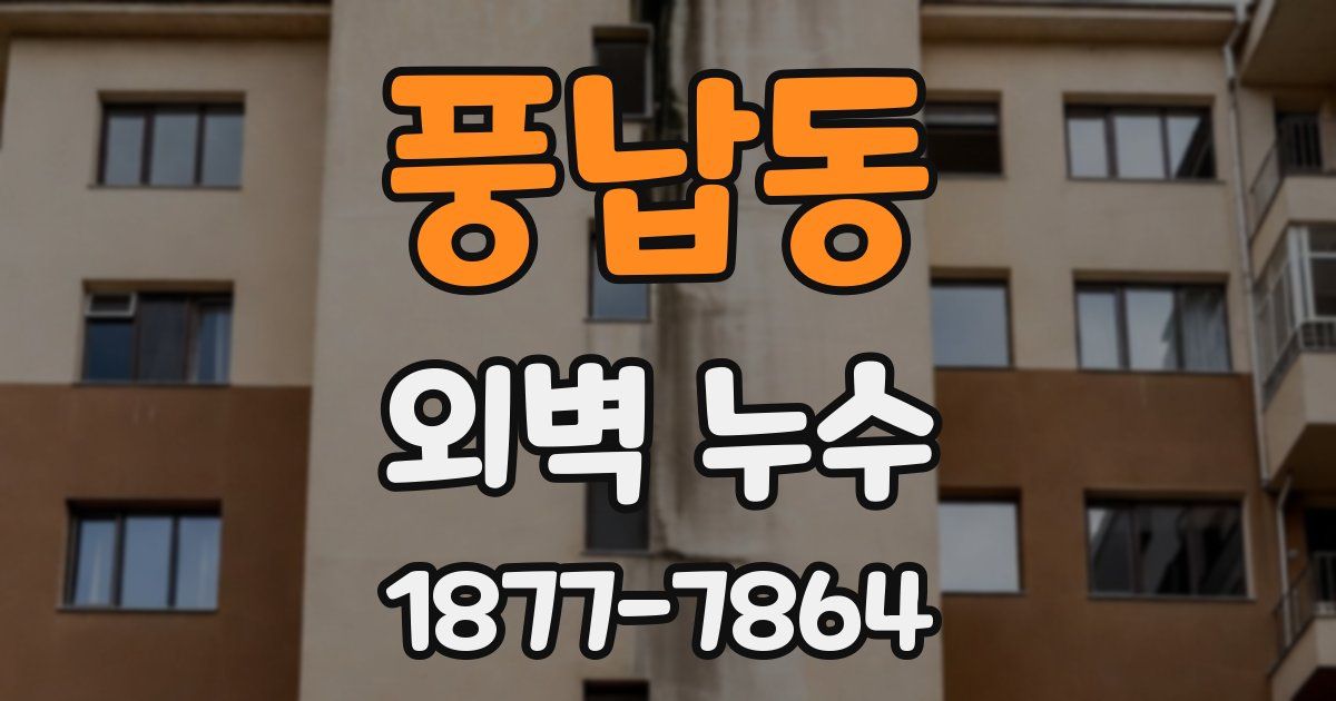 풍납동 외벽 누수