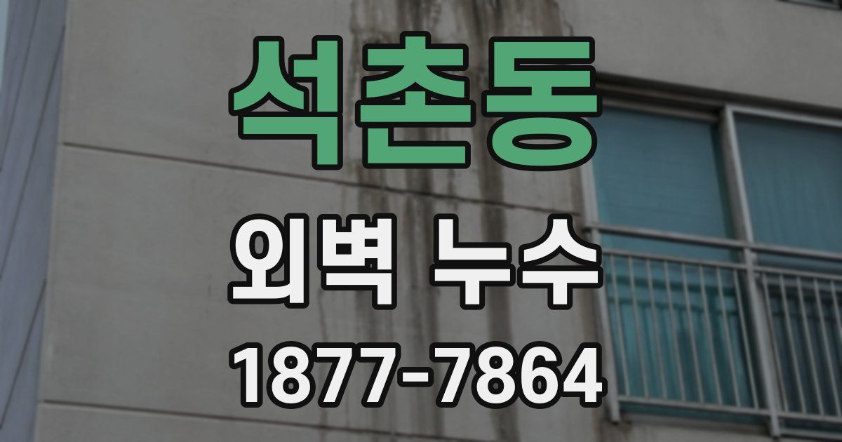 석촌동 외벽 누수