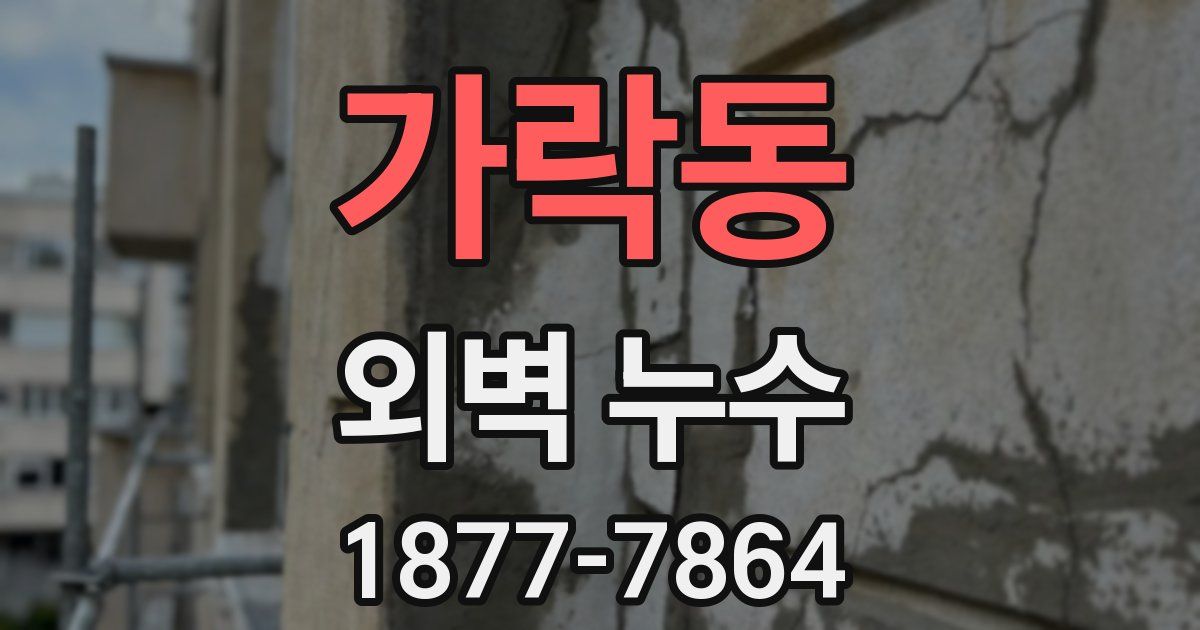 가락동 외벽 누수