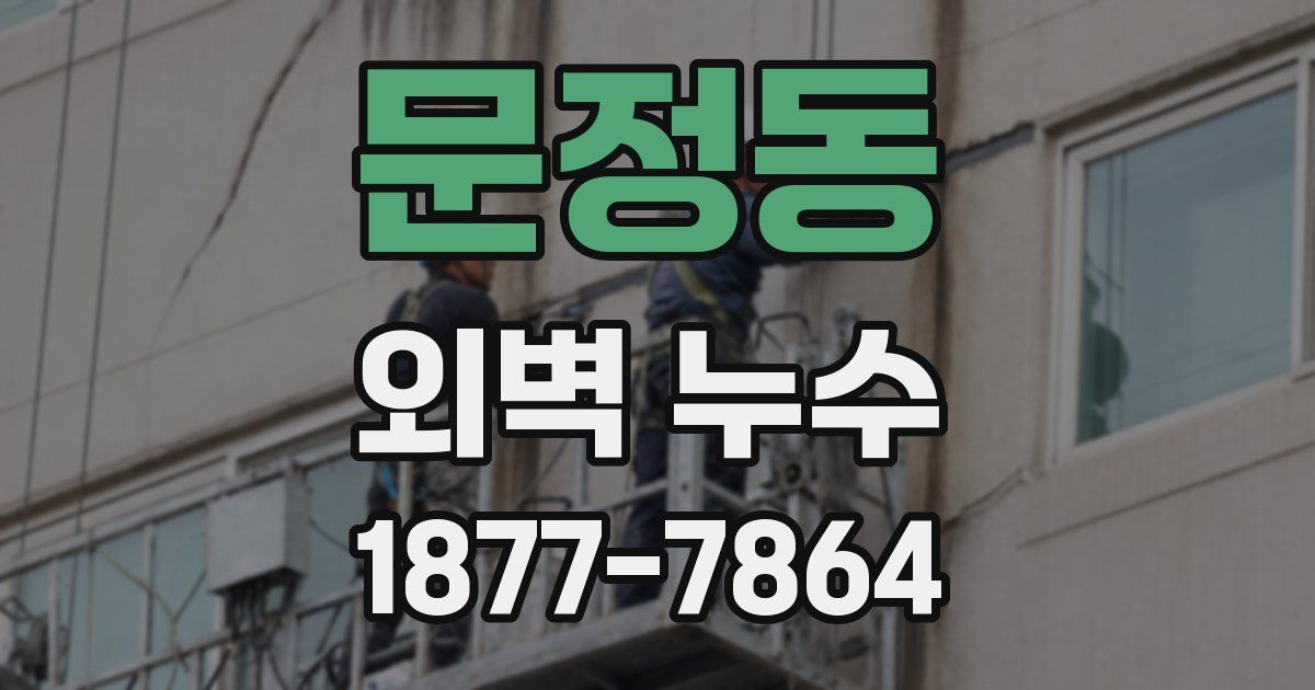 문정동 외벽 누수