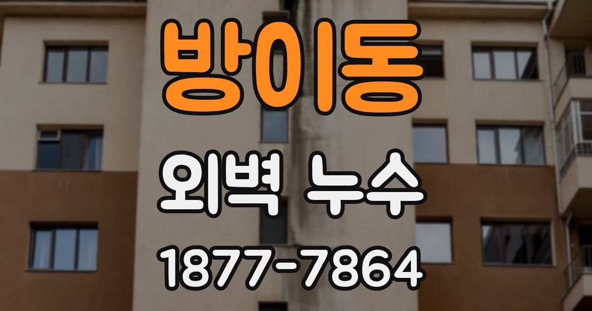 방이동 외벽 누수