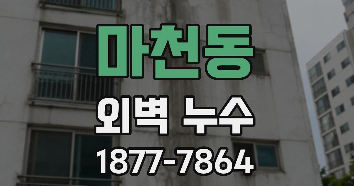 마천동 외벽 누수