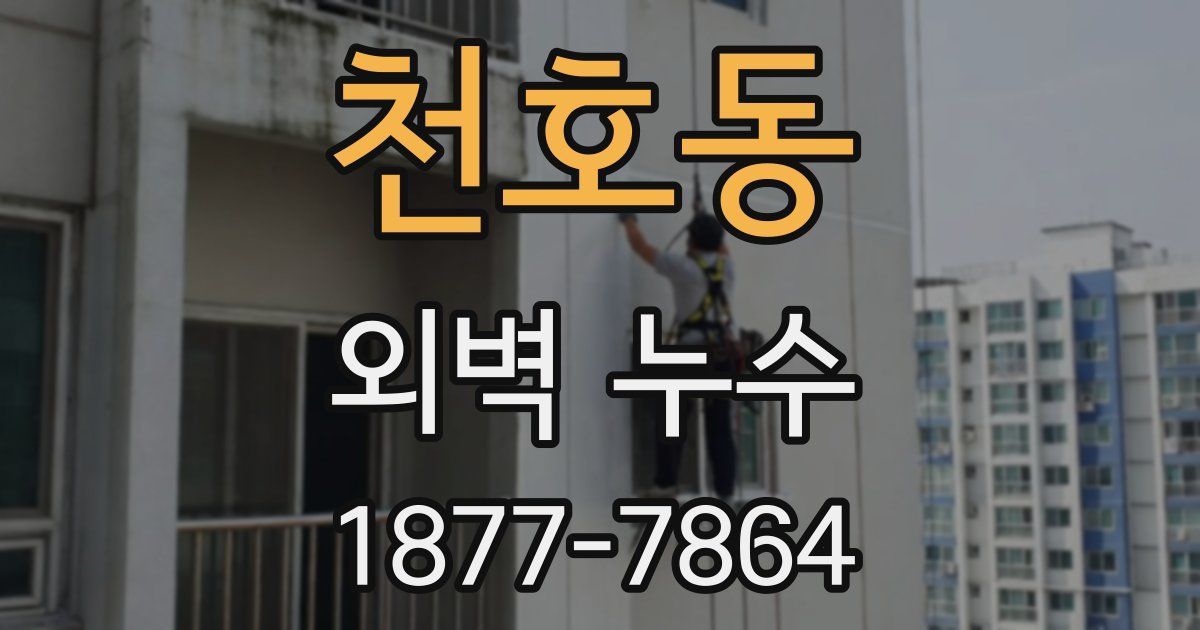 천호동 외벽 누수