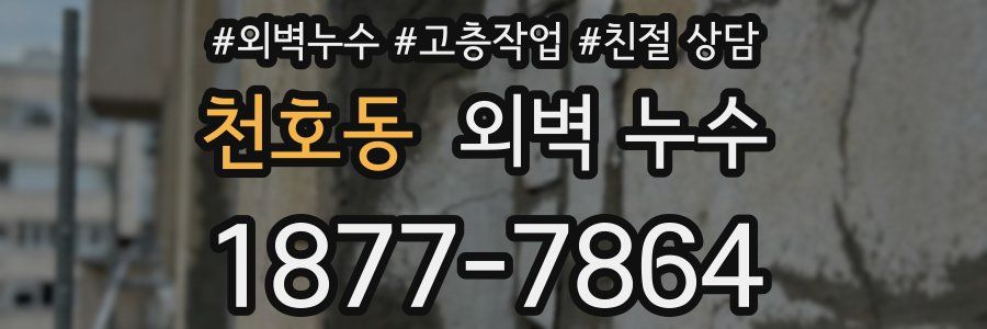 천호동 외벽 누수