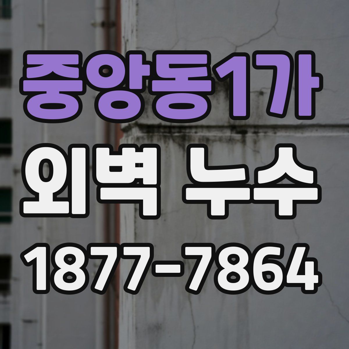 중앙동1가 외벽 누수