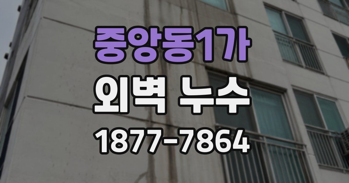 중앙동1가 외벽 누수