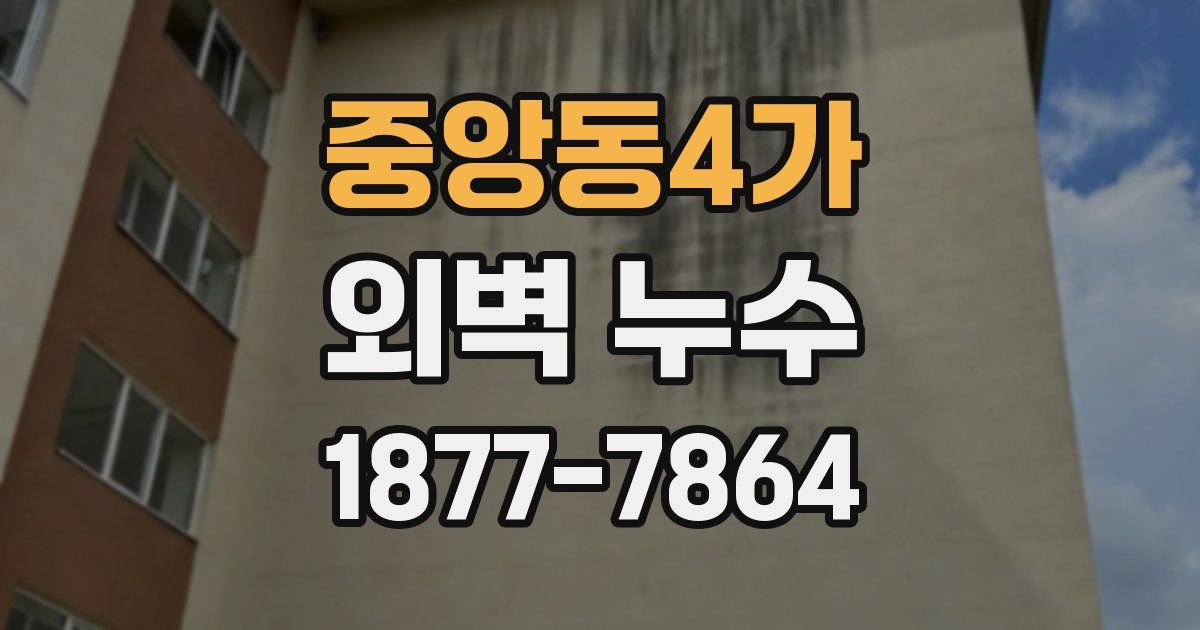 중앙동4가 외벽 누수