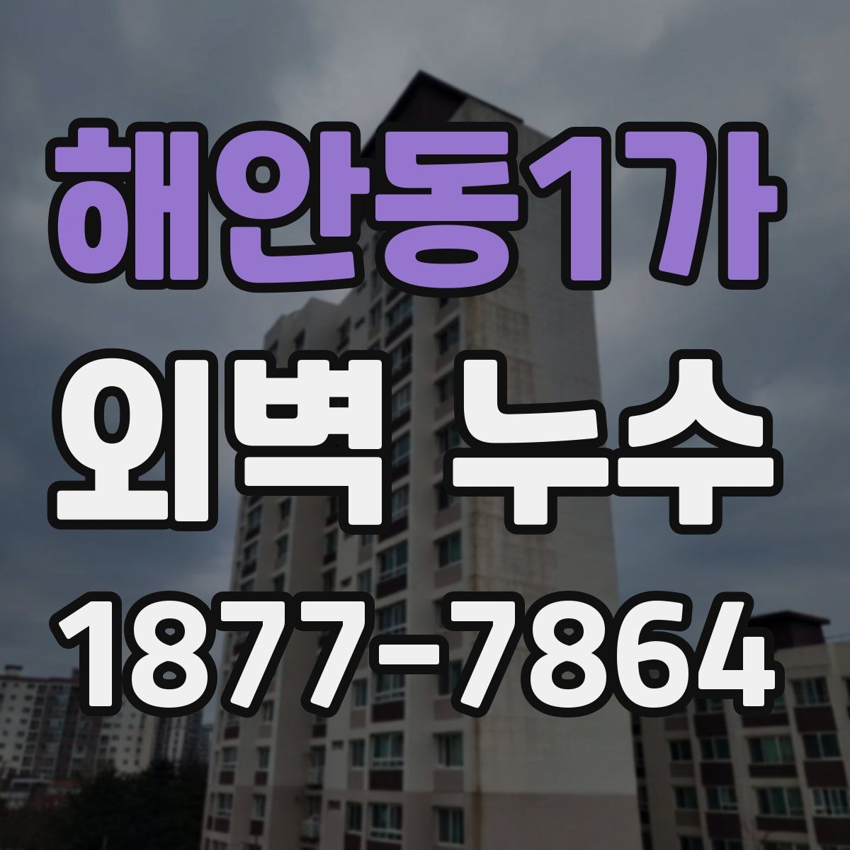 해안동1가 외벽 누수