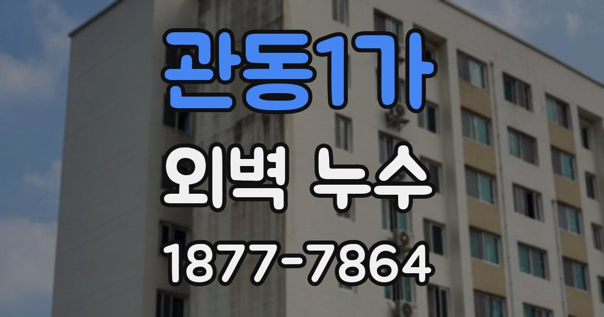 관동1가 외벽 누수