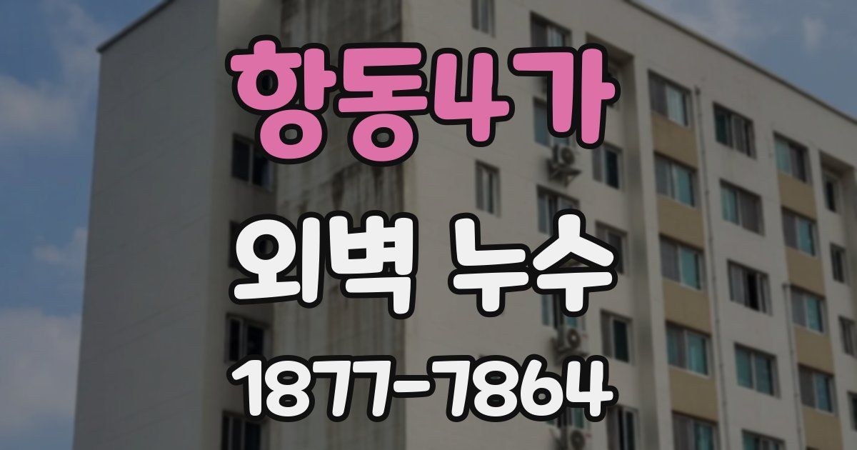 항동4가 외벽 누수