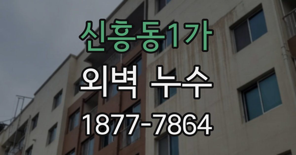 신흥동1가 외벽 누수