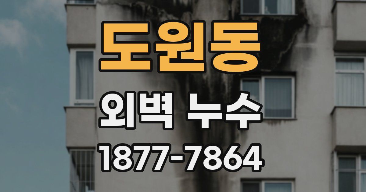 도원동 외벽 누수